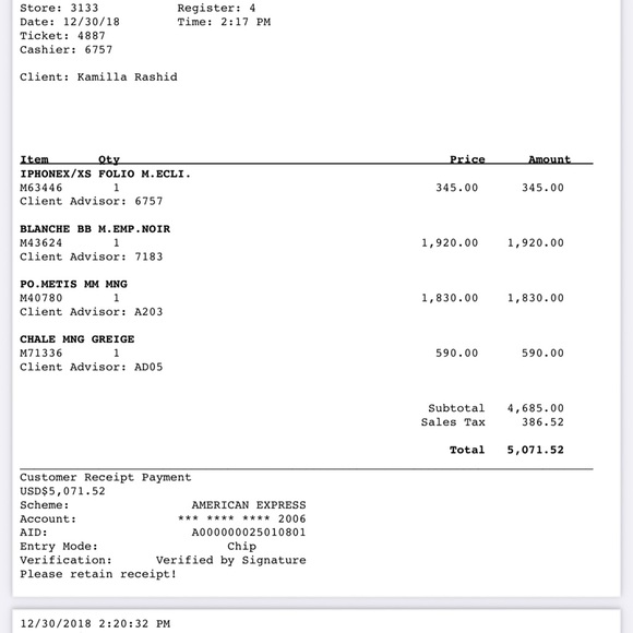 Louis Vuitton Blanche BB M. Empreinte Noir - Picture 6 of 6